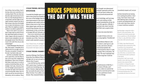 Bruce Springsteen: The Day I Was There