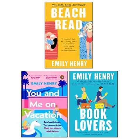 Book Lovers, Beach Read, You and Me on Vacation 3 Books Collection Set By Emily Henry