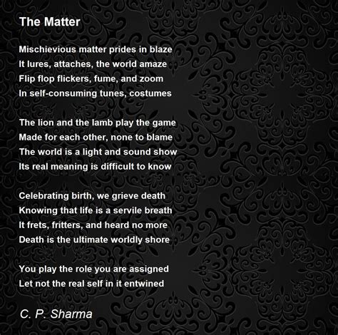 Matter : Poems