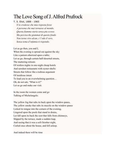 The Love Song of J. Alfred Prufrock and Other Poems