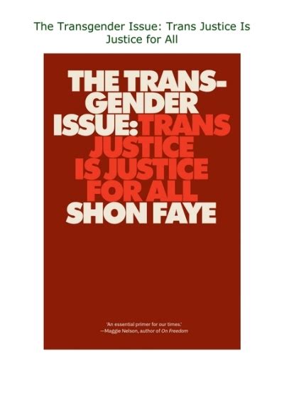 The Transgender Issue: Trans Justice Is Justice for All - Library Edition