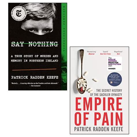 Patrick Radden Keefe 2 Books Collection Set (Say Nothing, Empire of Pain)