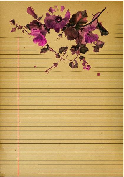 My Journal: Retro Styled Floral Blank Lines Journal