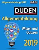 Duden Allgemeinbildung - Kalender 2019: Wissen und Quizzen livre