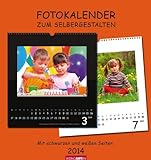 Fotokalender zum Selbergestalten 2014. Mit schwarzen und weißen Seiten livre