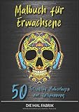 Malbuch für Erwachsene: 50 Totenkopf Malvorlagen zur Entspannung livre