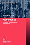 Governance: Systemic Foundation and Framework livre