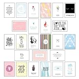 Postkarten Set - Postkarten Sprüche mit 25 hochwertigen versch. liebevollen Motiven und wunderschö livre