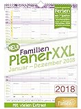FamilienPlaner XXL 2018 34x48cm, 7 Spalten, Wandkalender 12 Monate Jan-Dez 2018 - Wandplaner, Famili livre