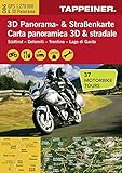 3D Panorama- und Motorradkarte - Südtirol - Dolomiten - Gardasee, Straßenkarte 1:270.000 mit groß livre