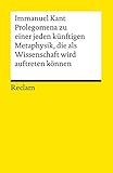 Prolegomena zu einer jeden künftigen Metaphysik, die als Wissenschaft wird auftreten können (Recla livre