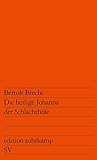 Die heilige Johanna der Schlachthöfe (edition suhrkamp) livre