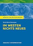 Konigs/Erich Maria Remarque/Im Westen nichts Neues livre