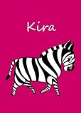 personalisiertes Malbuch / Notizbuch / Tagebuch - Kira: Zebra - A4 - blanko livre