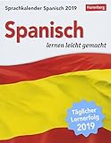 Sprachkalender Spanisch - Kalender 2019: Spanisch lernen leicht gemacht livre