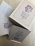 Geburts Wunsch Schachtel Einhorn - 61 hochwertige Geburtstagskarten in einer liebevoll gestalteten B livre