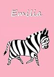 Malbuch / Notizbuch / Tagebuch - Emilia: DIN A4, Zebra, blanko livre