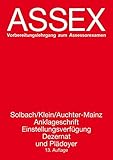 Anklageschrift, Einstellungsverfügung, Dezernat und Plädoyer (Assex) livre