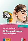 44 Aussprachespiele: Deutsch als Fremdsprache. Buch + 2 Audio-CDs + Online-Angebot livre