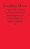 Ausgewählte Schriften zur Diktatur der Kunst (edition suhrkamp) livre