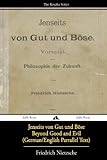 Jenseits von Gut und Böse/Beyond Good and Evil (German/English Bilingual Text) livre