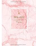 2018-2019: trendiger Timer mit Marmor-Design von August 2018 bis Juli 2019, 20 x 25 cm, 1 Doppelseit livre