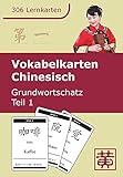 Vokabelkarten Chinesisch: Grundwortschatz, Teil 1 livre