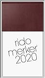 rido/idé 703500327 Tischkalender Merker (1 Seite = 1 Tag, 108 x 201 mm, Miradur-Einband, Kalendariu livre