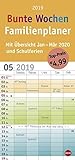 Familienplaner Bunte Wochen - Kalender 2019 livre