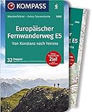 KOMPASS Wanderführer Europäischer Fernwanderweg E5, Von Konstanz nach Verona: Wanderführer mit Ex livre