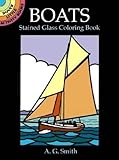 Boats Stained Glass Coloring Book livre