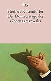 Die Donnerstage des Oberstaatsanwalts livre