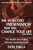 The 45-second Presentation That Will Change Your Life: The World's Best-selling Network Marketing Gu livre