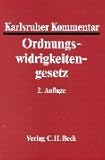 Karlsruher Kommentar zum Gesetz über Ordnungswidrigkeiten: Rechtsstand: 20000101 livre