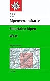 Zillertaler Alpen - West: Wegmarkierung (Alpenvereinskarten) livre