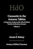 Canaanite in the Amarna Tablets: A Linguistic Analysis of the Mixed Dialect Used by Scribes from Can livre