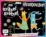 Mein Kritzel-Kratzel-Freundealbum: Zum Eintragen, Malen und Kratzeln livre