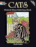 Cats Stained Glass Coloring Book livre