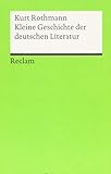 Kleine Geschichte der deutschen Literatur (Reclams Universal-Bibliothek) livre