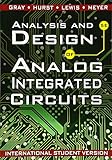 Analysis and Design of Analog Integrated Circuits livre