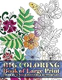 Big Coloring Book of Large Print Color By Number Flowers & Butterflies livre