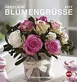 Blumengrüße Postkartenkalender - Kalender 2017 livre