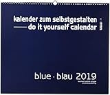 Blue - Blau Blankokalender zum Selbstgestalten 2016- Do it yourself-XL Format 50x42cm livre