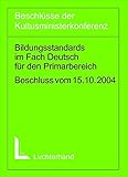 Bildungsstandards im Fach Deutsch im Primarbereich (Jahrgangsstufe 4) livre