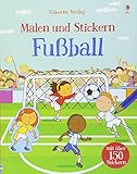 Malen und Stickern: Fußball livre