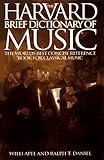 Harvard Brief Dictionary of Music Dictionary livre