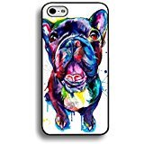 Fashion Bunte Painted Französische Bulldogge Phone Schutzhülle für iPhone 6/6S (11,9 cm) Pet Hun livre