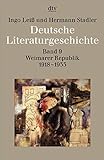 Deutsche Literaturgeschichte vom Mittelalter bis zur Gegenwart in 12 Bänden: Band 9: Weimarer Repub livre