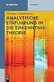 Analytische Einführung in die Erkenntnistheorie (De Gruyter Studium) livre