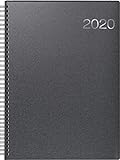 BRUNNEN 107636590 Buchkalender Modell 763 (2 Seiten = 1 Woche, 210 x 290 mm, Bucheinbandstoff Metall livre